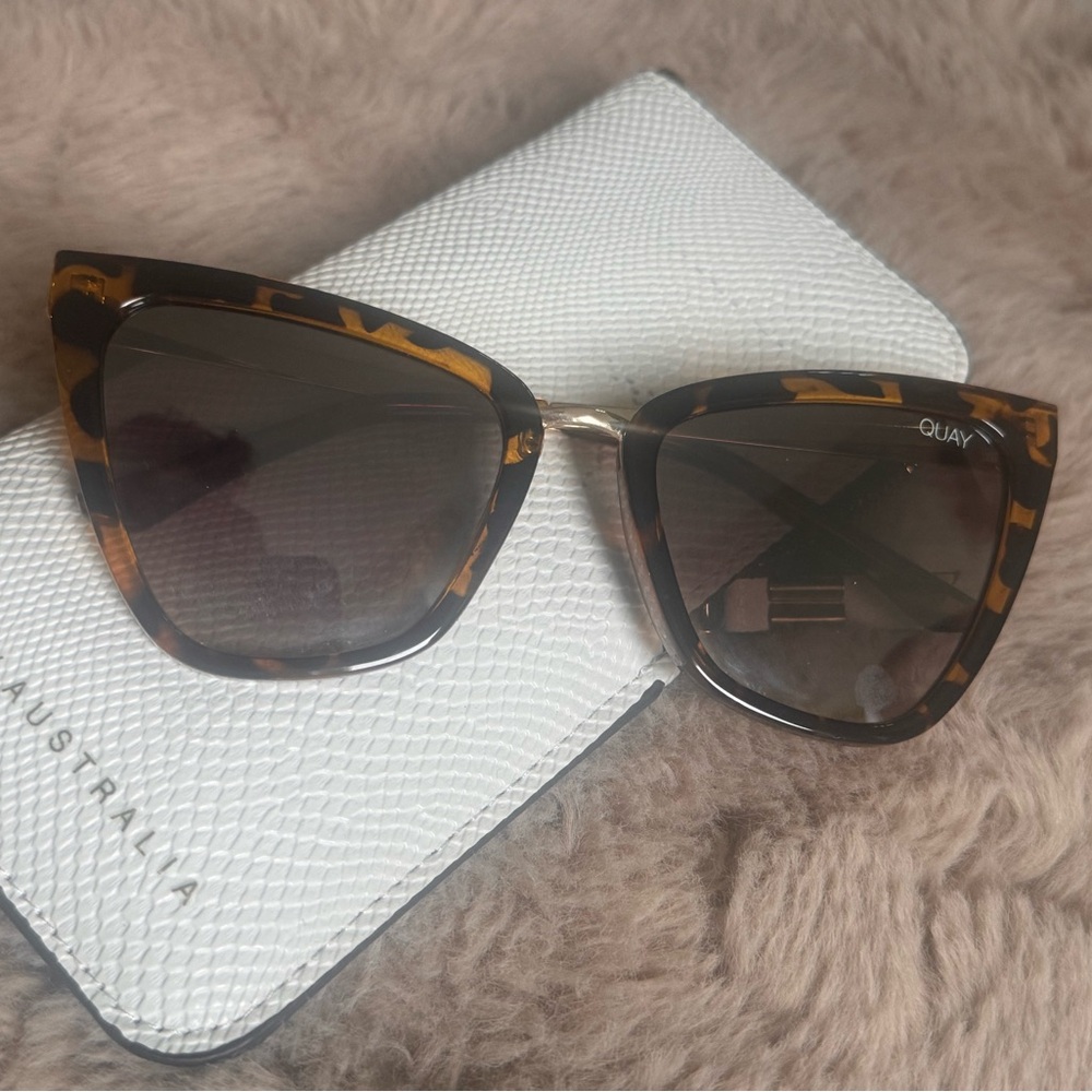 Quay Tortoiseshell Cat Eye Sunglasses - Brown Lenses
